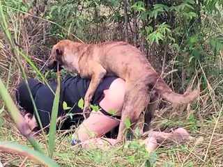 man gets fucked by dog